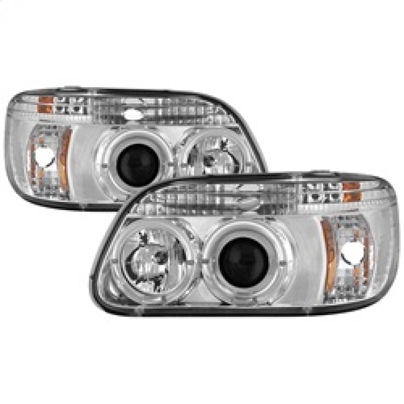 Faros delanteros de proyector Spyder Ford Explorer 95-01, LED Halo Chrm PRO-YD-FEXP95-HL-1PC-C