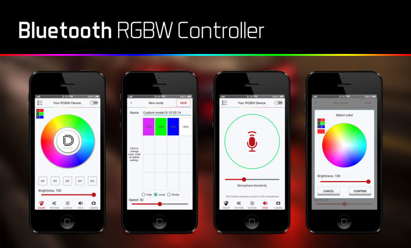Controlador Bluetooth RGBW M8 de 1 canal de Diode Dynamics