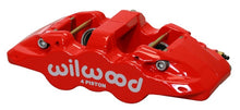 Cargar imagen en el visor de la galería, Wilwood Caliper-Aero4-R/H - Red 1.62/1.38in Pistons 1.25in Disc