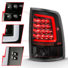 Cargar imagen en el visor de la galería, ANZO 2009-2018 Dodge Ram 1500 LED Taillight Plank Style Black w/Clear Lens