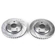 Cargar imagen en el visor de la galería, Power Stop 07-17 Jeep Wrangler Front Evolution Drilled &amp; Slotted Rotors - Pair