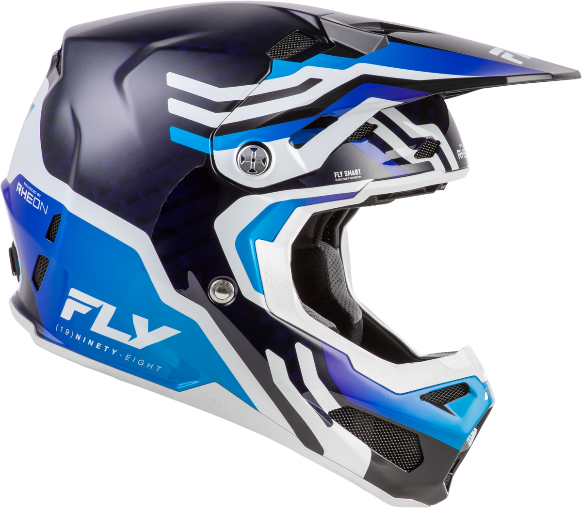 Fly Racing Formula S Carbon Byte Helmet Blue Carbon/Blue/White XS (73-4452XS)