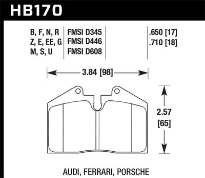 Hawk Performance HPS Brake Pads — Fits 1989-1995 Ferrari 348 & Porsche 911