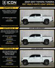 Cargar imagen en el visor de la galería, ICON 2007+ Toyota Tundra Multi Rate RXT Leaf Pack w/Add In Leaf