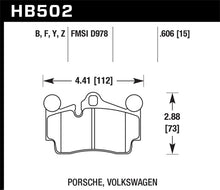 Cargar imagen en el visor de la galería, Hawk Porsche / Volkswagen Performance Ceramic Street Rear Brake Pads