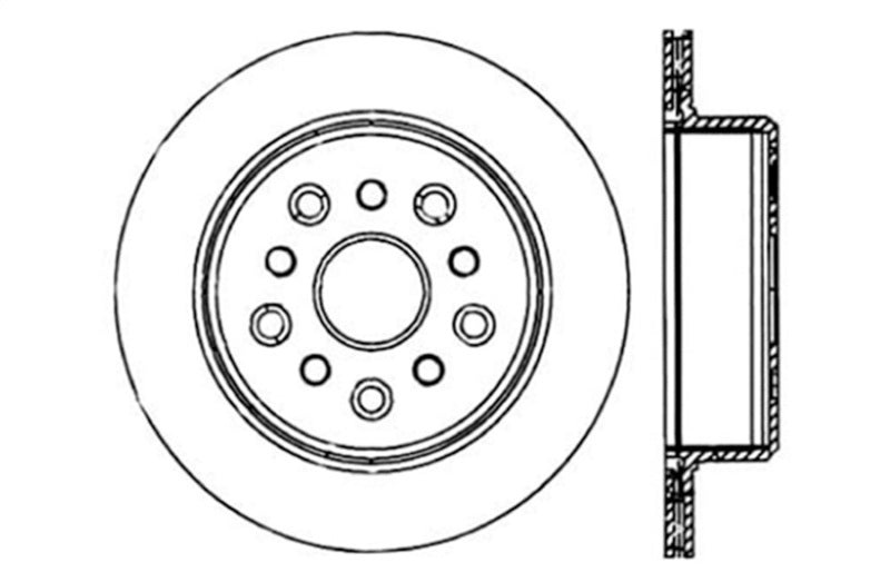 Rotor trasero ranurado y perforado derecho StopTech 5/93-98 Toyota Supra