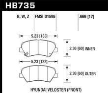 Cargar imagen en el visor de la galería, Hawk 12-15 Hyundai Veloster / 13-15 Hyundai Elantra DTC-30 Race Front Brake Pads