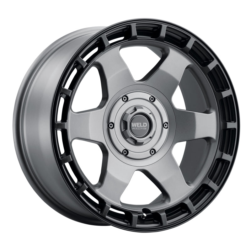 Weld Off-Road Ridge 20x9 - 5x127 / 5x139.7 BP - ET0 - 87.1mm CB - Satin Gunmetal Wheel (Black Ring)