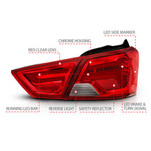 Cargar imagen en el visor de la galería, ANZO 14-18 Chevrolet Impala LED Taillights Red/Clear