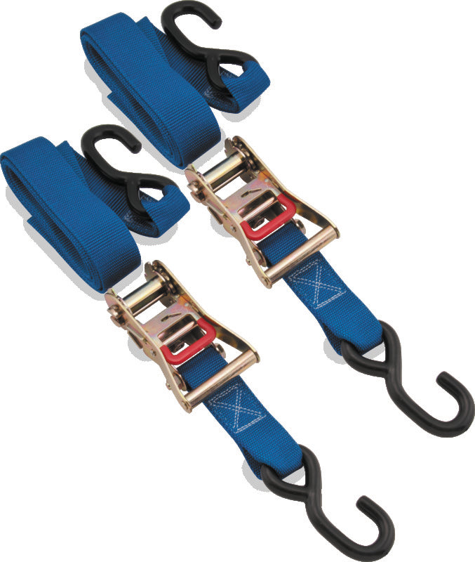 BikeMaster 1-1/2 Ratchet Tiedown Blue — Heavy Duty Cargo Security