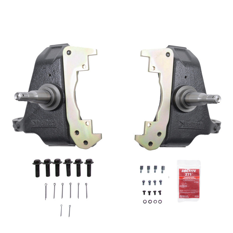 Belltech 88-98 Chevy 1500 3in. Drop Spindle Set (Single Piston Brake Setup)