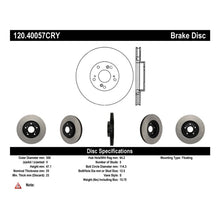 Cargar imagen en el visor de la galería, Stoptech 06-08 Honda Civic Si Front CRYO-STOP Rotor