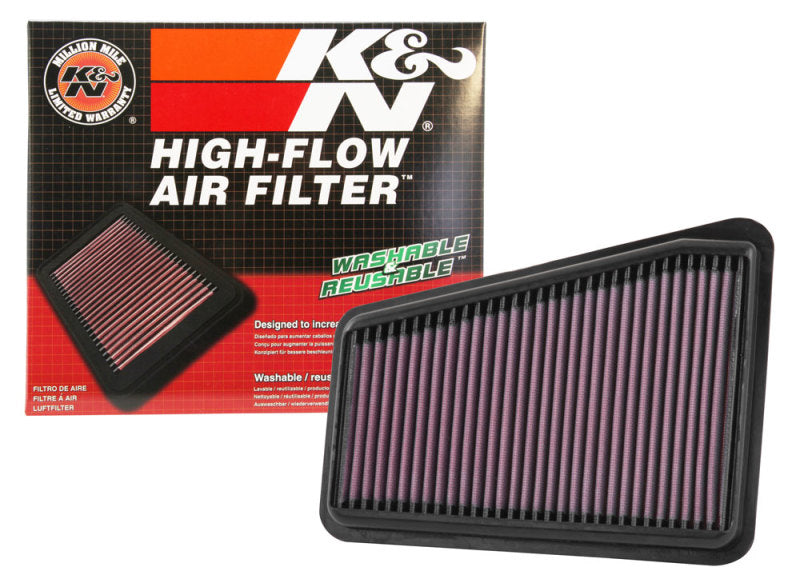 K&N 33-5067 Left Side Drop-In Air Filter — Fits 2019-2024 Genesis G70, 2018-2023 Kia Stinger GT