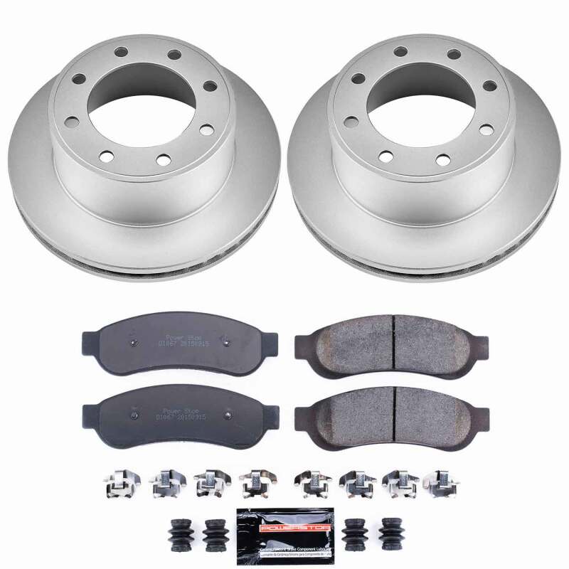 Power Stop 07-10 Ford F-250 Super Duty Rear Z23 Coated Brake Kit