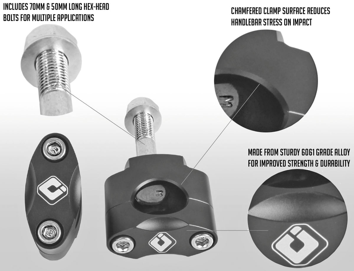 1 1/8" ODI Oversized BAR Mount (H71BMB)