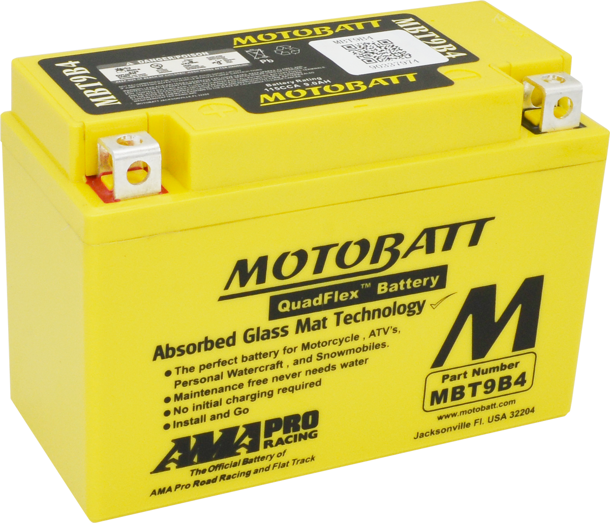 Motobatt Battery MBT9B4 Sealed Factory Activated