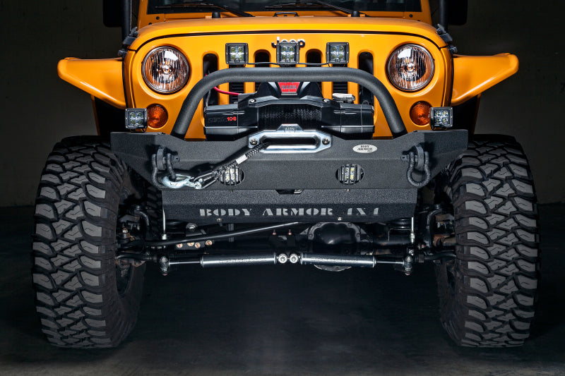 Body Armor 4x4 07-18 Jeep Wrangler JK Front Bumper Mid Stubby