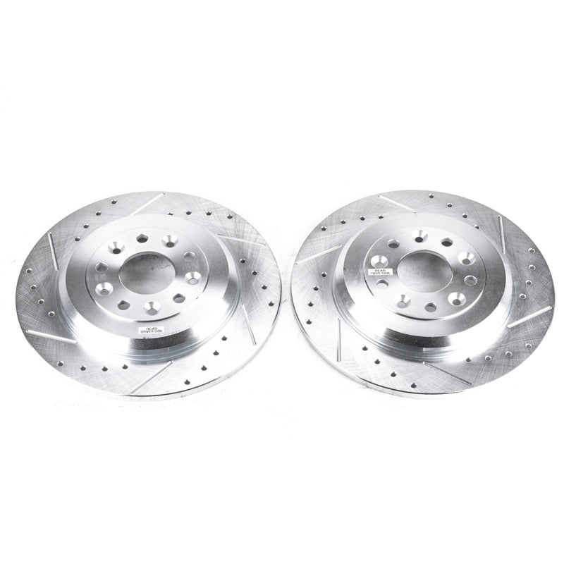 Power Stop 11-15 Ford Edge Rear Evolution Drilled & Slotted Rotors - Pair