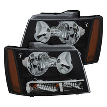 Cargar imagen en el visor de la galería, ANZO 2007-2014 Chevrolet Tahoe/Suburban Crystal Headlights Black