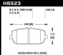 Cargar imagen en el visor de la galería, Hawk HP 06-10 Mazda Miata Mx-5 HP+ Street Rear Brake Pads