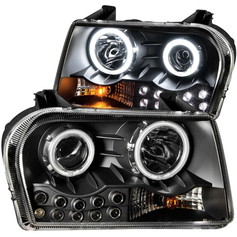 Faros delanteros con proyector ANZO 2005-2010 Chrysler 300 con Halo negro (no compatible con los modelos S)