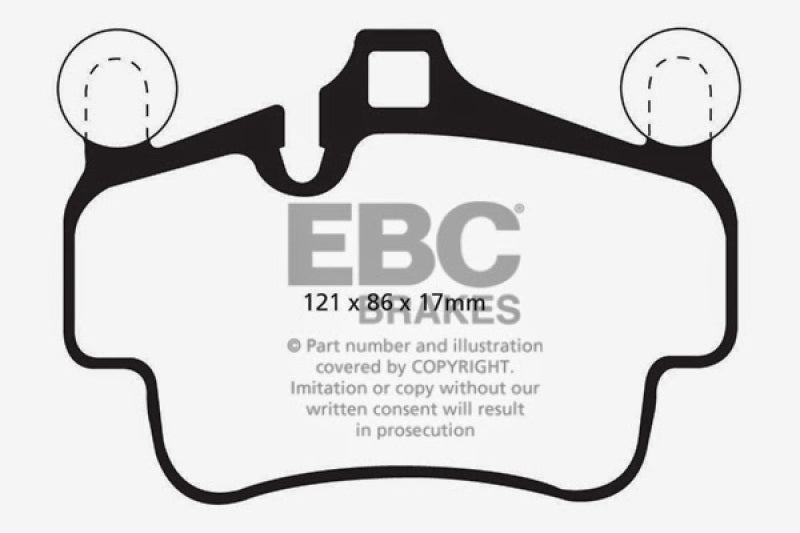 Pastillas de freno delanteras EBC 07-08 Porsche 911 (997) (solo rotor de hierro fundido) 3.6 Carrera 2 Redstuff