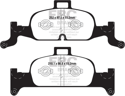 EBC Greenstuff Performance Front Brake Pads — Fits 2017-2023 Audi A4 A5 Q5