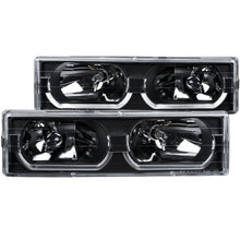 Cargar imagen en el visor de la galería, ANZO 1988-1998 Chevrolet C1500 Crystal Headlights Black w/ Low - Brow