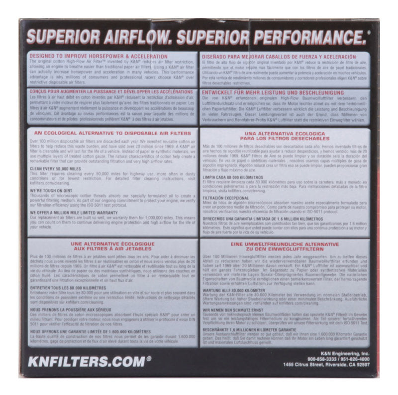 K&N Custom Air Filter Round 5-7/8in OD x 4-7/8in ID x 1.4/5in H — Universal Fit