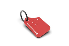 Cargar imagen en el visor de la galería, Rally Armor Mini UR Mud Flap Keychain - Red w/ White Logo