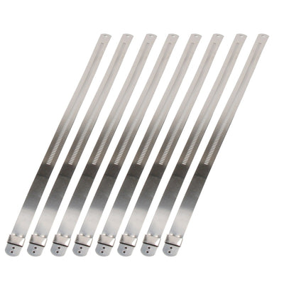 DEI Stainless Steel Positive Locking Tie 1/2in x 9in — Universal Exhaust Heat Shield Fasteners (8 Pack)