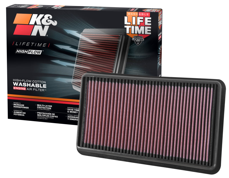 K&N 33-5025 Replacement Drop-In Air Filter — Fits 15-17 Chrysler 200 2.4L L4
