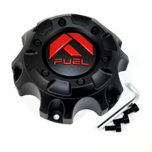 Load image into Gallery viewer, FUEL CAP 6 LUG MATTE BLACK RED TINT