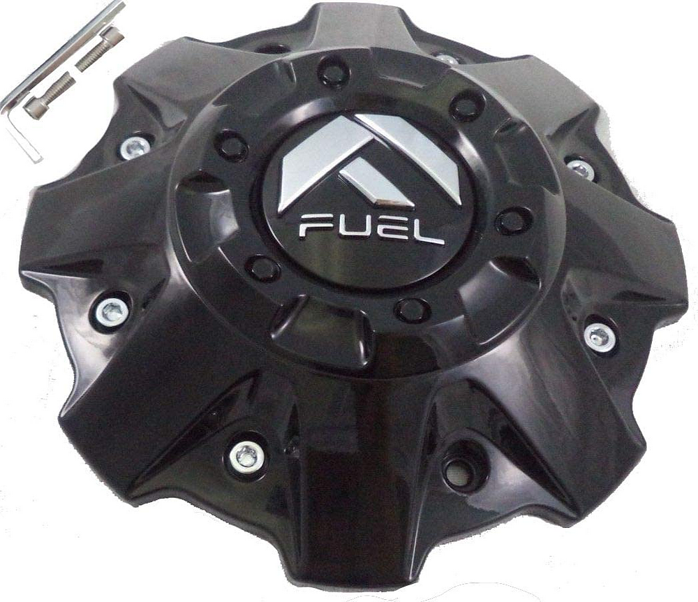 FUEL 5/6 LUG GL-BLK CAP (FLAT BOTTOM)