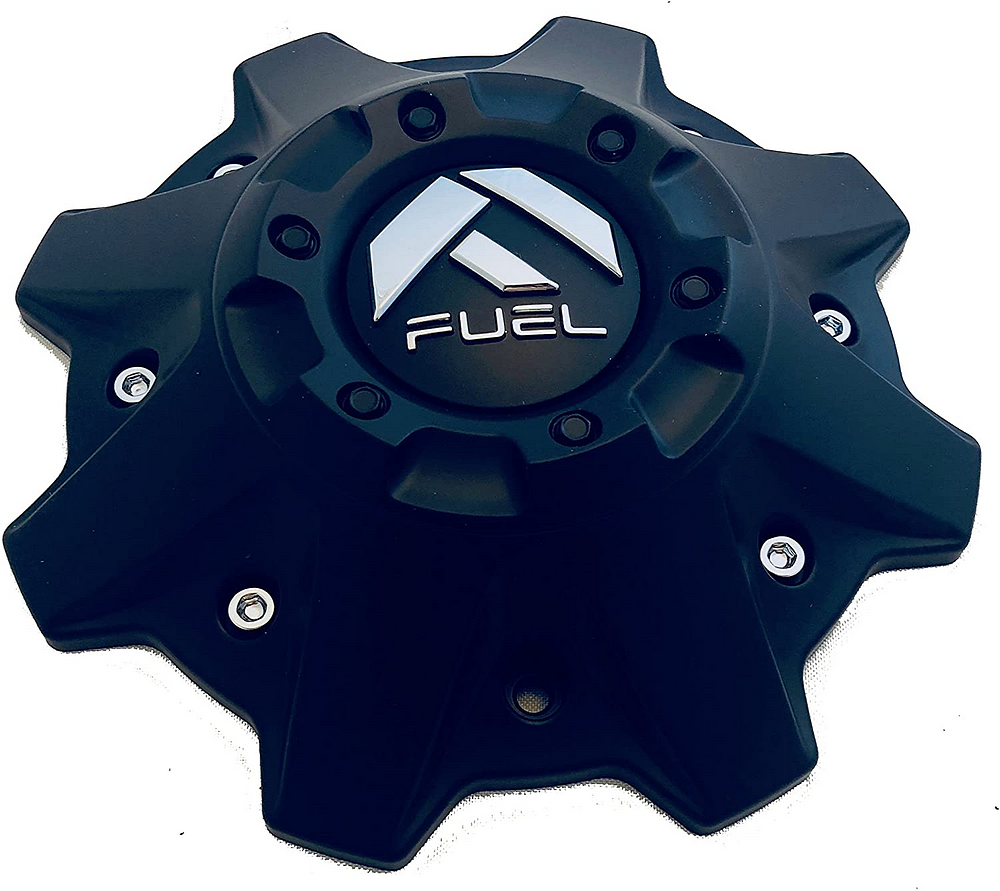 FUEL 8 LUG MATTE BLACK CAP (FLAT BOTTOM)