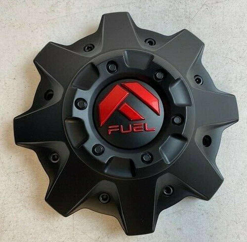 FUEL BOLT ON CAP (MBLK/RED) - 5X5.0