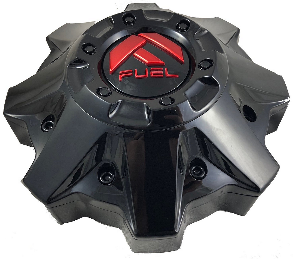 FUEL GL-BLK/RED (FLAT) 8L 2.4"-RED BOLTS