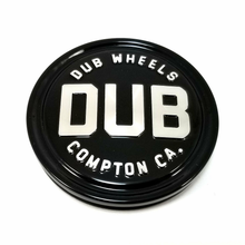 Load image into Gallery viewer, DUB COMPTON 3&quot;FLAT CAP GL-BLK SLVR LOGO