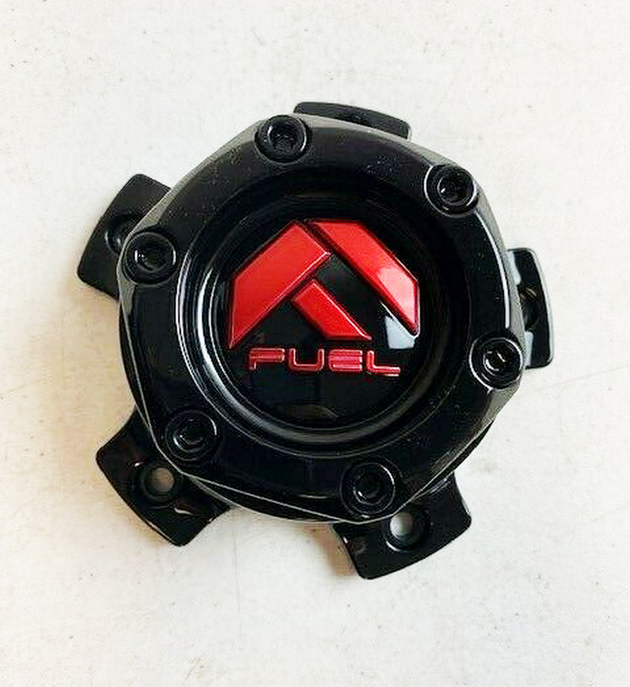 FUEL BOLT ON CAP 5X4.5/5-GLOSS BLACK/RED