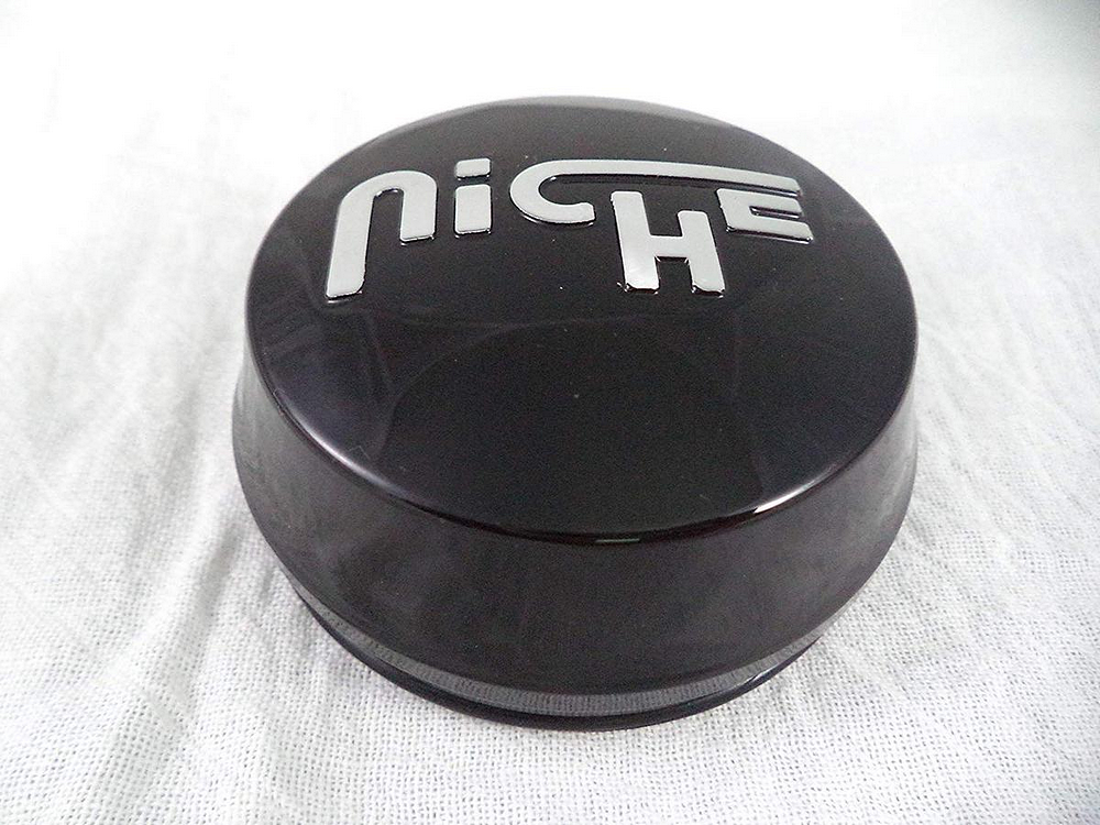 NICHE .9"TALL 3"ORINGCAP GL-BLK/SIL LOGO