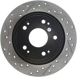 Rotor trasero derecho ranurado y perforado StopTech 09-10 Acura TSX / 08-10 Honda Accord Coupe/05-10 Sedán