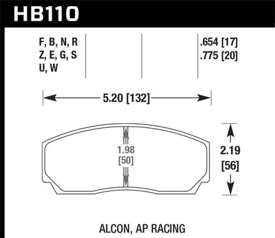 Hawk Performance Ceramic Street Brake Pads — Fits AP CP5200 Calipers