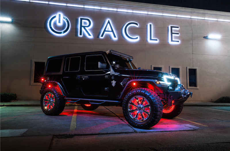 Anillos de rueda iluminados con LED Oracle - Doble LED - Rojo VER GARANTÍA