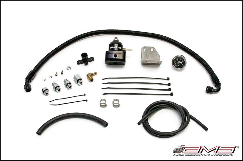 Kit regulador de presión de combustible AMS Performance 08-15 Mitsubishi EVO X - Negro