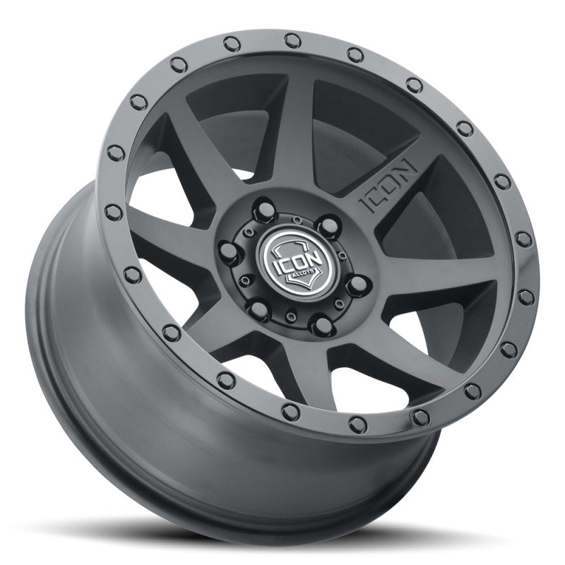 Rueda ICON Rebound 17x8.5 5x5 -6 mm Offset 4.5 in BS 71.5 mm Diámetro interior Doble Negro