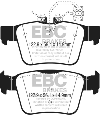 EBC Greenstuff Performance Rear Brake Pads — Fits 2017-2023 Alfa Romeo Giulia & Stelvio