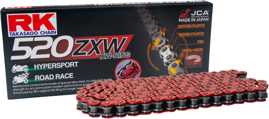 RK Excel RR520ZXW Drive Chain RED 520 X 120 (RR520ZXW-120)