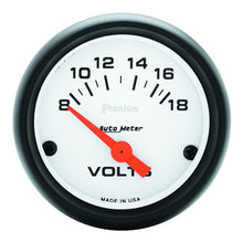 Cargar imagen en el visor de la galería, Autometer Phantom 52mm 8-18V Electronic Voltmeter Gauge