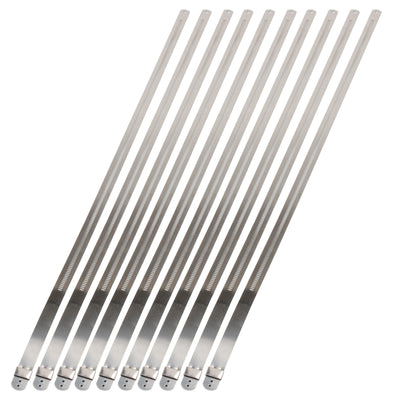 DEI Stainless Steel Positive Locking Tie 1/2in x 20in — Universal Exhaust Heat Shield Fasteners (10 Pack)