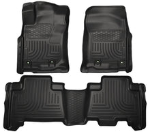 Cargar imagen en el visor de la galería, Husky Liners 2013 Toyota 4Runner WeatherBeater Black Front &amp; 2nd Seat Floor Liners